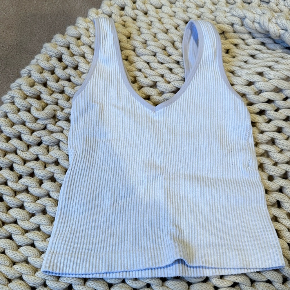 white ribber altard state tank top